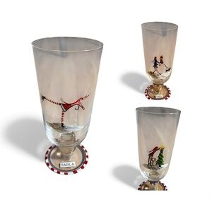 SNOW DAYS Iced  Beverage  Glasses By Tabla.Set of (3)